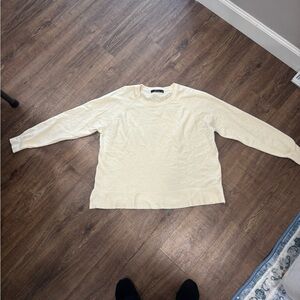 Deluc Ivory Crewneck Pullover Sweater